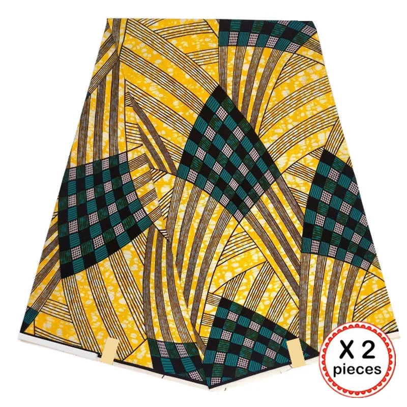 Африканская восковая ткань с принтом Анкара для шитья Анкара африканская ткань 12 ярдов Нигерия хлопок Гана ткань для платья 91023