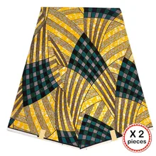 Африканская восковая ткань с принтом Анкара для шитья Анкара африканская ткань 12 ярдов Нигерия хлопок Гана ткань для платья 91023