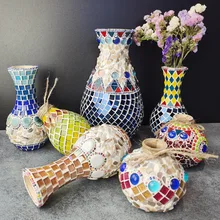Vase en mosaïque fait à la main, carreaux de vitrail, paquet de matériel, jouets créatifs pour enfants, cadeaux pour étudiants, bricolage