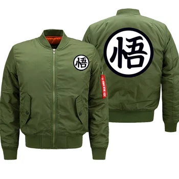 

Bomber Jacket Men Dragon Ball Z Japanese Anime Streetwear Jacket Autumn Winter 2019 Thick Coat Hip Hop Mens Jackets 8XL Oversize