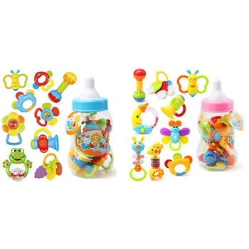 

Infant Rattle Teething Baby Toys Bottle Storage Shake Baby Hand Development Teethers Toy Set Newborn Toddler for Children