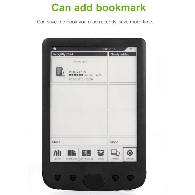 BK-6025 Electronic Paper Book Reader 6.0 Inch Ink
