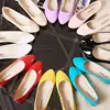 2025 Spring And Autumn Flat Bottom Shallow Mouth Candy Color Patent Leather Single Shoes Large Size Four Seasons Women's Shoes 1