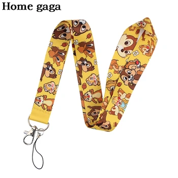 

Homegaga D2914 Wholesale 10pcs/lot Squirrel keychain Ribbon Neck straps Lanyards for key ID Card Phone USB Holder Hanging Rope