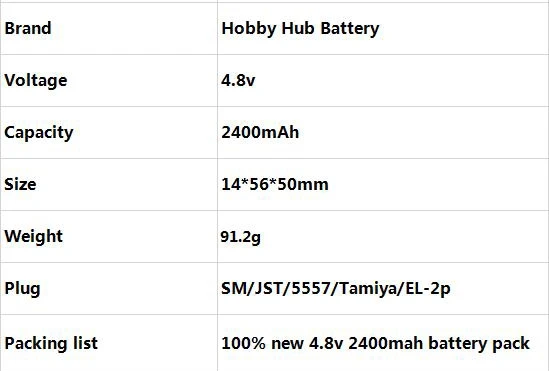 Перезаряжаемый аккумулятор 4,8 v 2400 mah для радиоуправляемого автомобиля, корабля, танков, роботов, электрических игрушек 2400 mah Ni-MH 4,8 v, батарея освещения 4,8 v nimh AA