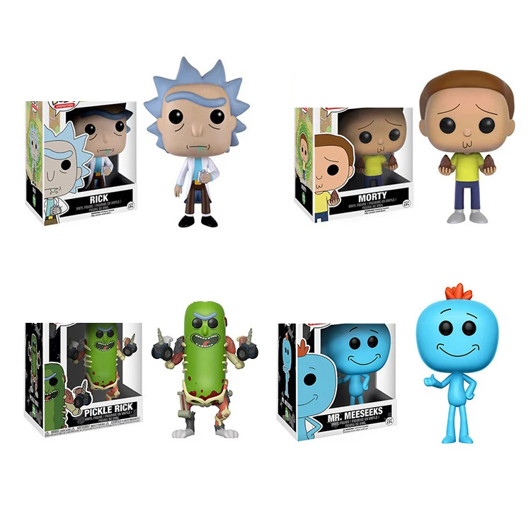 Фигурка героя мультфильма Рик и Морти Funko pop виниловые куклы MR.MEESEEKS PICKLE Rick with Laser