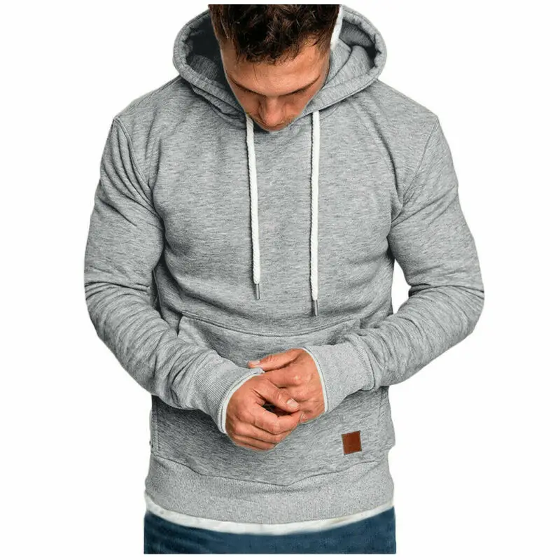 Мужские толстовки из смесового хлопка, Толстовка на осень и зиму, теплое флисовое пальто, пуловер с капюшоном, джемпер, куртка, Мужская толстовка, топы
