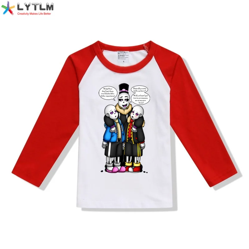 LYTLM/футболка на Хэллоуин для детей, футболки с длинными рукавами для маленьких мальчиков, детская одежда с черепом для девочек 10 лет
