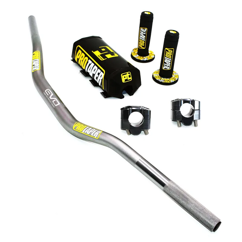 Grey PT Руль для PRO Taper Pack Bar 1-1/" ручка бар колодки ручки Pit Pro гоночный Dirt Pit велосипед Мотоцикл CNC 28,5 мм адаптер - Цвет: Grey PT