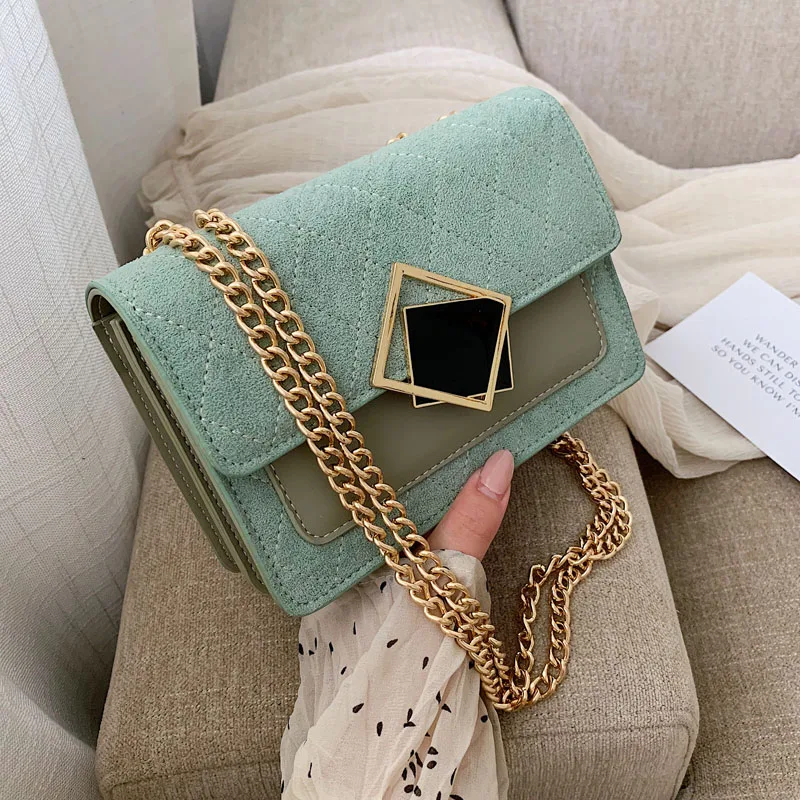 

Fashion crossbody Bag thread design Women Travel Bags suede leather Quilted Bag Female Luxury Handbags Women Bags Sac A Main
