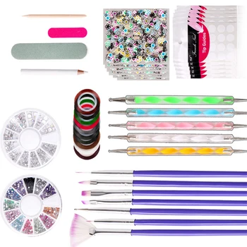

11Pcs Nail Art Point Drill Set Finger Drawing Brush Pen Manicure Tool Kit for Beginner Nail pen Nail file Manicure tools