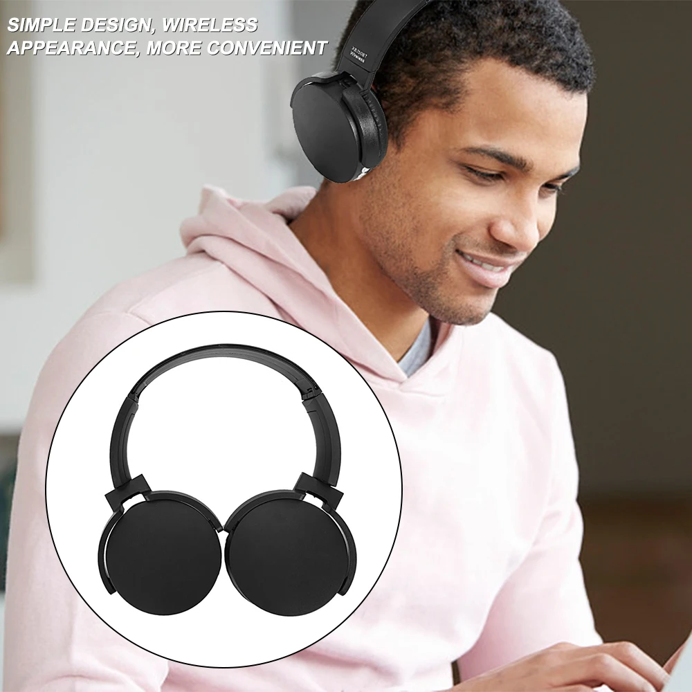 

Wireless Bluetooth Headset Active Noise Canceling Headphones with Mic ANC Hi-Fi Stereo On Ear Earphone Deep Bass Over Ear