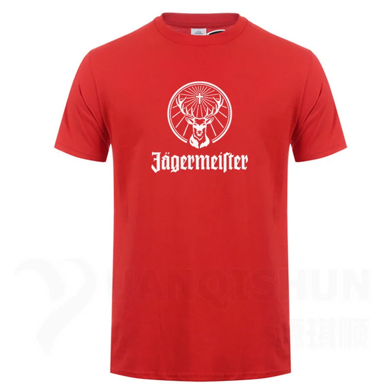 Red 1 Мужская футболка с логотипом Jagermeister Music Tour, высокое качество, модная эксклюзивная футболка из хлопка, 16 цветов, унисекс, уличная одежда, Harajuku - Цвет: Red 1