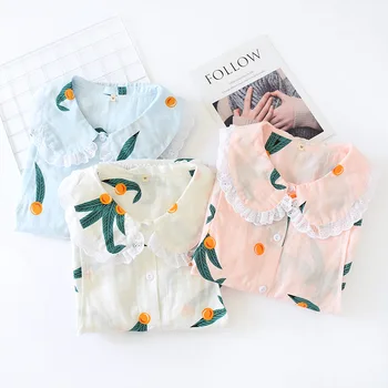 

Fdfklak Long Sleeve Cotton Sleepwear Breast-Feeding Pijama Maternity Sleep Clothes Spring Autumn Pregnancy Maternity Pajamas