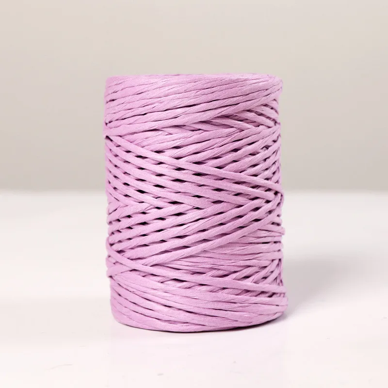 Purple Натуральная бумажная веревка с проволокой Джутовая Ткань шпагат пеньковая веревка вечерние Ротанговые кордная нить DIY Скрапбукинг Ремесло Декор - Цвет: Purple