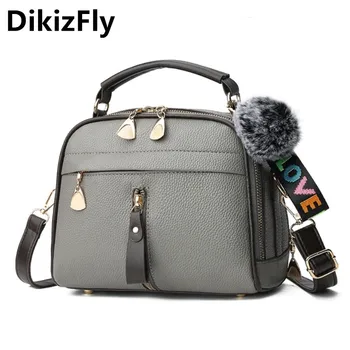 

DikizFly Small Crossbody Bags Women 2019 Totes Handbags Shoulder Bag Female PU Leather Flap Women Messenger Bags Bolsa Feminina