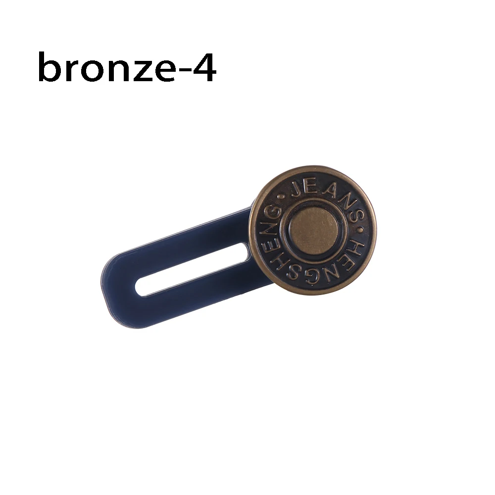 bronze4 2 шт., брюки с металлическим расширителем, узкие брюки, джинсы, юбки для беременных, пуговицы, крючки, унисекс, пояс, штаны с расширителем, аксессуары для шитья - Цвет: bronze4