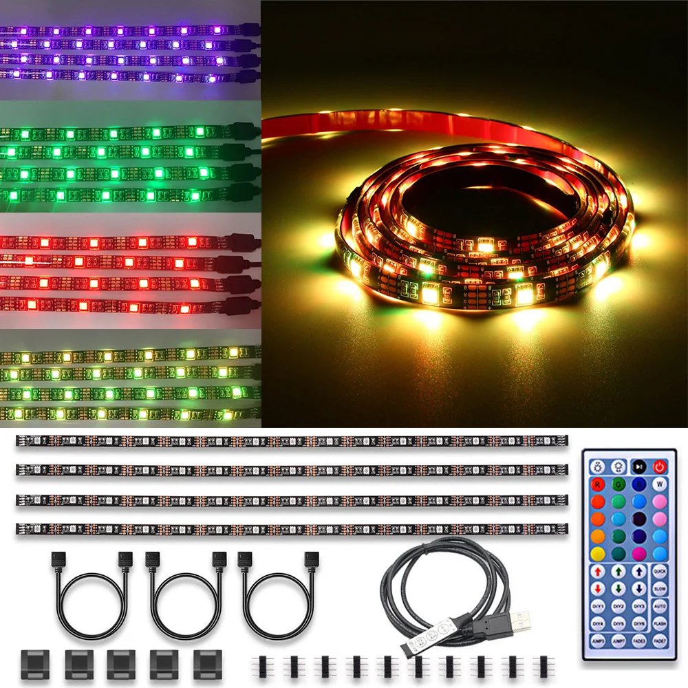 

LED RGB Strip for to SU245 Powered USB TV Backlight HDTV Lights 40 Inch 60