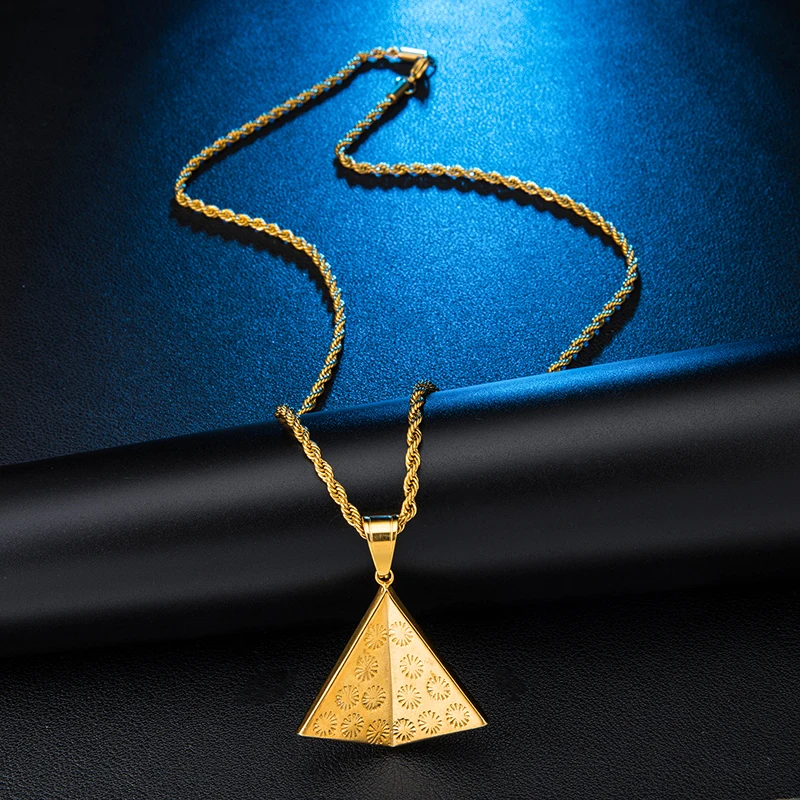 D&Z Iced Out Bling Eye of Horus Ankh крест ожерелья с пирамидками подвески для мужчин хип хоп ювелирные изделия подарок