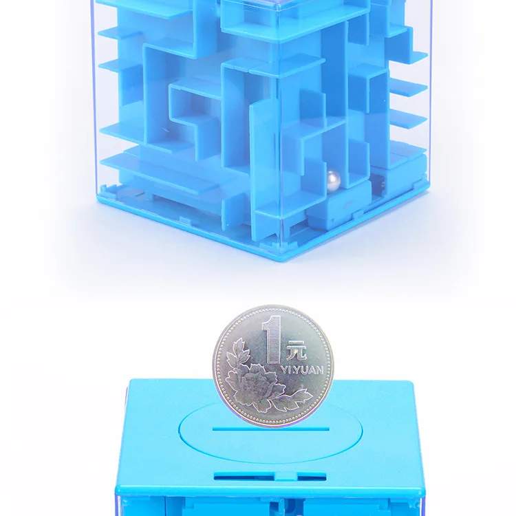 Волшебный квадратный лабиринт куб Забавная детская игрушка для снятия стресса со стальным шариком головоломка деньги Лабиринт банк экономия монет коллекция забавная игра для мозгов