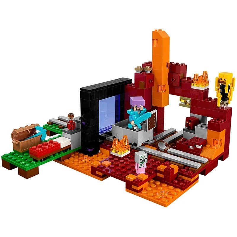 

Legoings My world the gateway of the underworld ghost hell Building Blocks Brinquedos Model set Figures Toys 21143