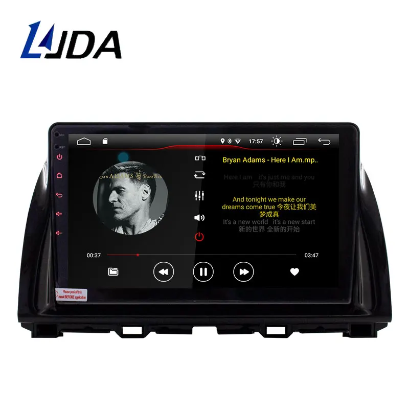 Top LJDA 9 Inch 2 DIN Anrdroid 9.1 Car Multimedia Player For Mazada cx-5 2014 2015 WIFI GPS Navigation Radio Stereo 2GB RAM Headunit 1