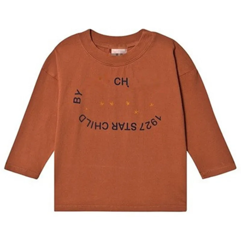 Коллекция года, новая осенне-зимняя футболка для мальчиков и девочек детская хлопковая рубашка с длинными рукавами - Цвет: BoBoT6