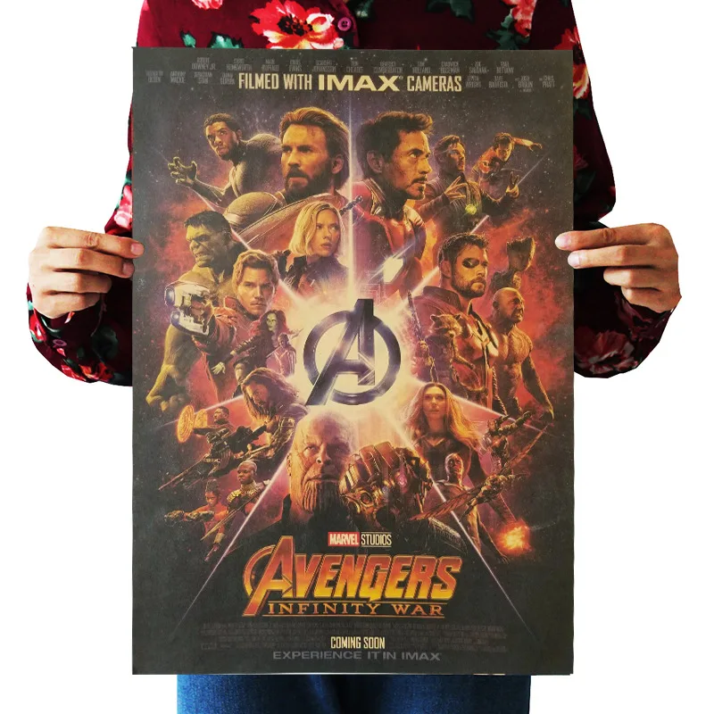 [A1072] Marvel 02 Ностальгический ретро плакат из крафт-бумаги экран для помещений кафе декоративная живопись
