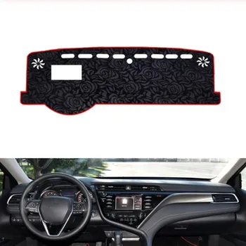

Rose Pattern Non-slip Dashmat Dash Mat Dashboard Cover Pad Cover Carpet Car Sticker for T-oyota camry 2018 2019 Car Styling