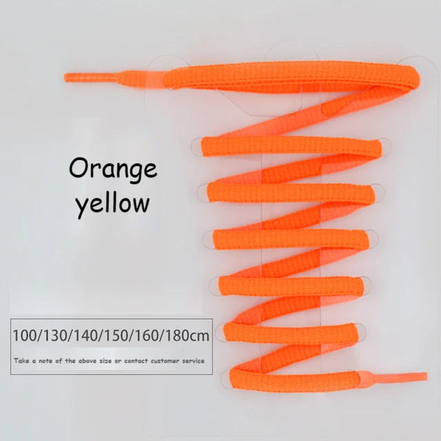 Oval Shoe laces 24 Color Half Round Athletic ShoeLaces for Sport/Running Shoes Shoe Strings 100/120/140/160/180cm Shoelace Orange yellow