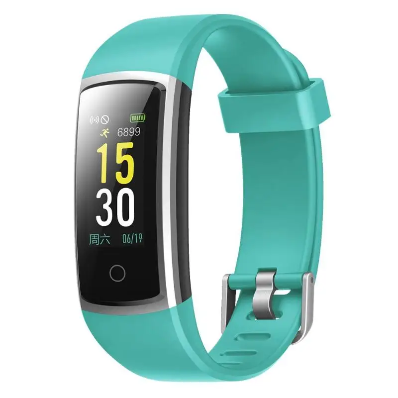 Durable Smart Bracelet Wear-resistant ID128C 0.96 inch TFT Screen Smart Band Heart Rate Sleep Monitor Fitness Tracker - Цвет: Зеленый
