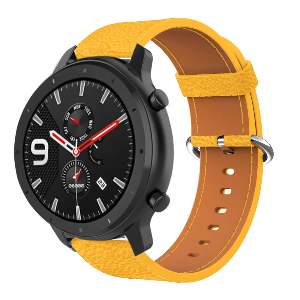 22 мм полосы для Huami Amazfit GTR 47 мм ремешок для часов кожаные умные часы браслет для huawei Часы GT/Honor magic band