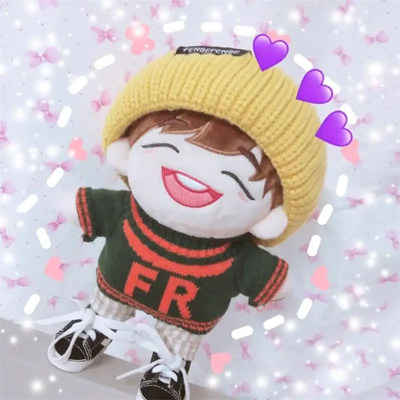 Бесплатная доставка 20 см KPOP Wanna One Kang Daniel Doll &amp одежда наряд мультяшная