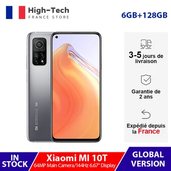 

Global Version Xiaomi Mi 10T 10 T 6GB 128GB 144Hz 6.67" DotDisplay Smartphone Snapdragon 865 64MP Rear Triple Camera 5G 5000mAh