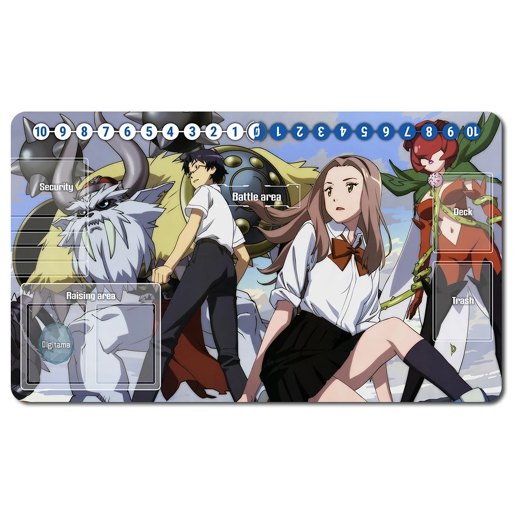 

781241 - Board Game DTCG Playmat Table Mat Size 60X35 cm Mousepad Play Mats Compatible for Digimon TCG CCG RPG