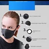 1/10pcs/Set Anti Dust Anti Air Pollution Mask Breath Valve Washable Reusable 3D Cover Face Earloop Breathable Mouth Mask Filter 3