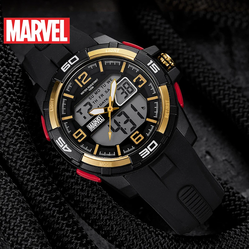 Мужские Цифровые спортивные часы MARVEL, 100 м, водонепроницаемые мужские часы, мужские электронные часы, классные спортивные часы для мужчин