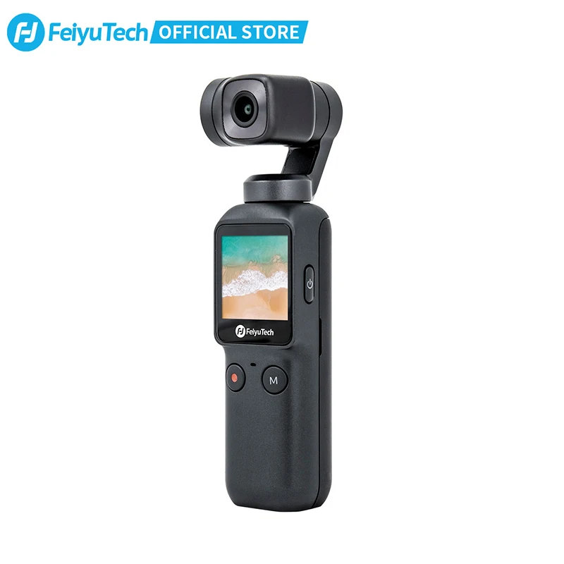 Feiyutech Feiyu Pocket Action Camera 3-Axis Stabilization 4K 60fps 270 Mins Stabilizer Integrated Camera Used With Smartphone