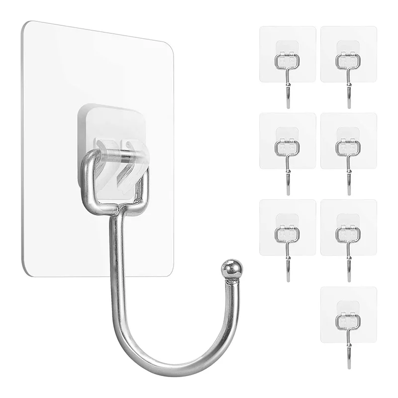Ganchos adhesivos grandes para colgar, impermeables y resistentes, para colgar toallas de Metal de alta resistencia y perchas para abrigos JA55