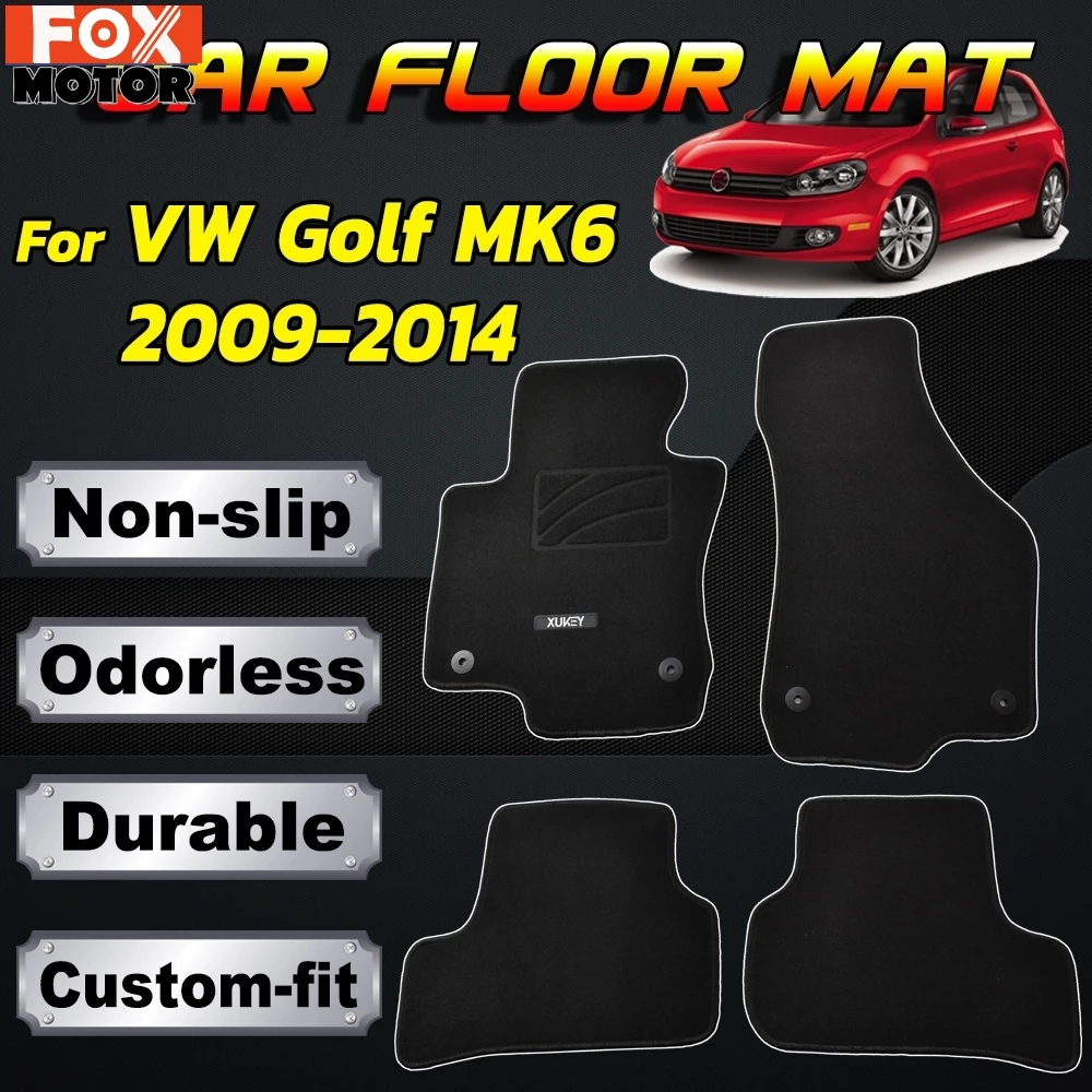Коврик резиновый для VW Golf Mk6 GTI 2008 2009 2010 2011 2012 2013|Напольные коврики| |