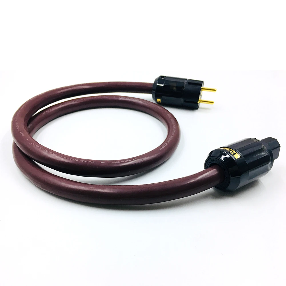 Hifi Gold-plated Power Plug HIFI EU Schuko AC power cable Cord Cable | Электроника
