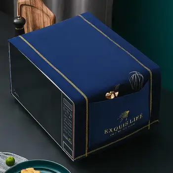 

Microwave Oven Dust Cover Towel Microwave Dust Covers Storage Bag Double Pockets Microwave Oven Hood Kitchen Accessories