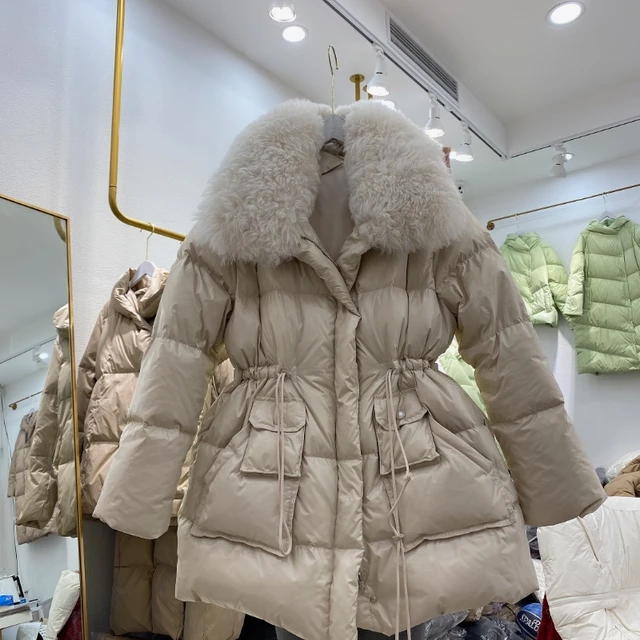 Chaquetas de invierno blancos de mujer