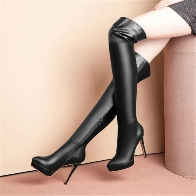 office thigh high boots