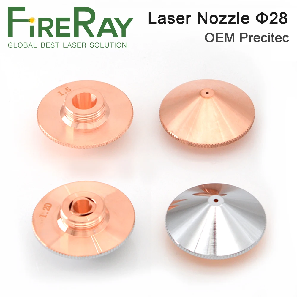 FireRay Dia.28mm Laser Nozzle Single Double Layer Caliber 0.8-5.0 Thread M11 for Precitec WSX Fiber Laser Cutting Head