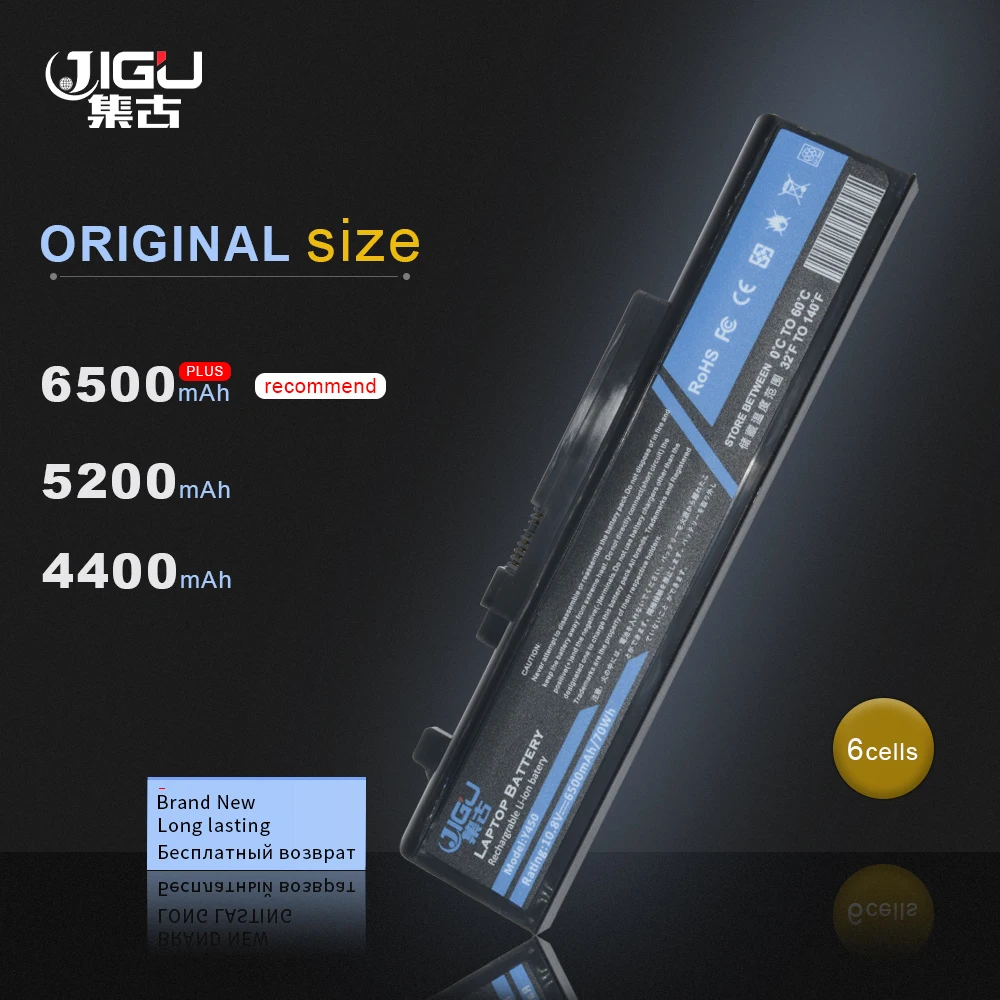 Аккумулятор JIGU для ноутбука 6 ячеек L55Y2054 L08S6D13 L08L6D13 L08O6D13 Lenovo IdeaPad Y450 Y450A Y450G Y550A Y550