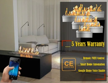 

hot sale 36 inches ethanol fire ventless fireplace insert with remote control