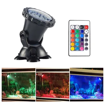 

4 in 1 Pond Aquarium Light Underwater Light Submersible Spotlight Color Changing Spot Light for Aquarium Pond Pool Fish Tank