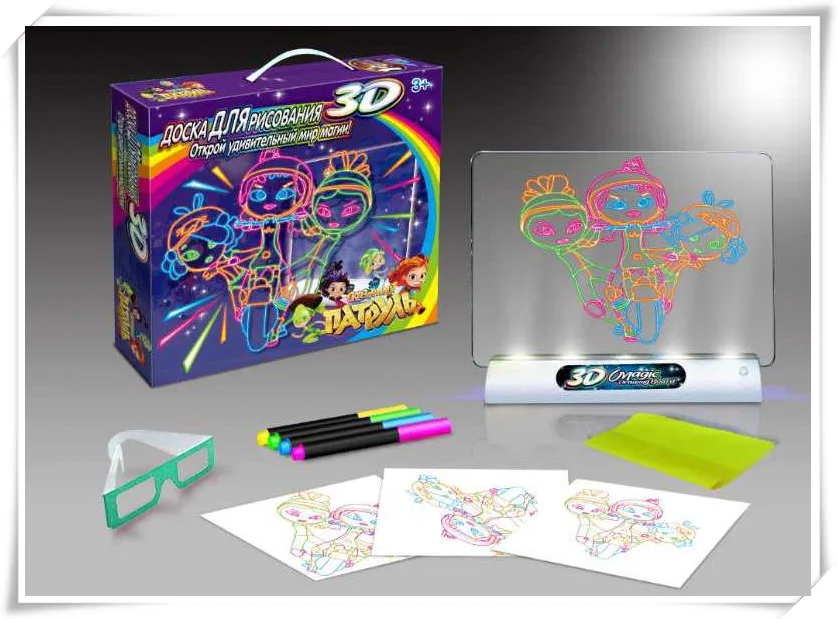 

3D CHILDREN'S Drawing Board Magic 3D Drawing Board Science Puzzle Drawing Board