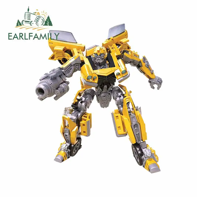 Earlfamily 13cm X 11cm For Bumblebee Transformers Handsome Car Stickers Anime Cartoon Waterproof Trunk Laptop Van Window Decal Car Stickers Aliexpress